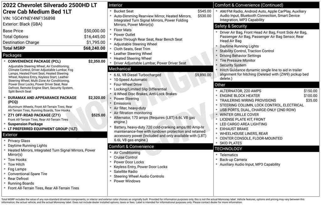 Used 2022 Chevrolet Silverado 2500 LT w/ Convenience Package AWD/4WD image 8