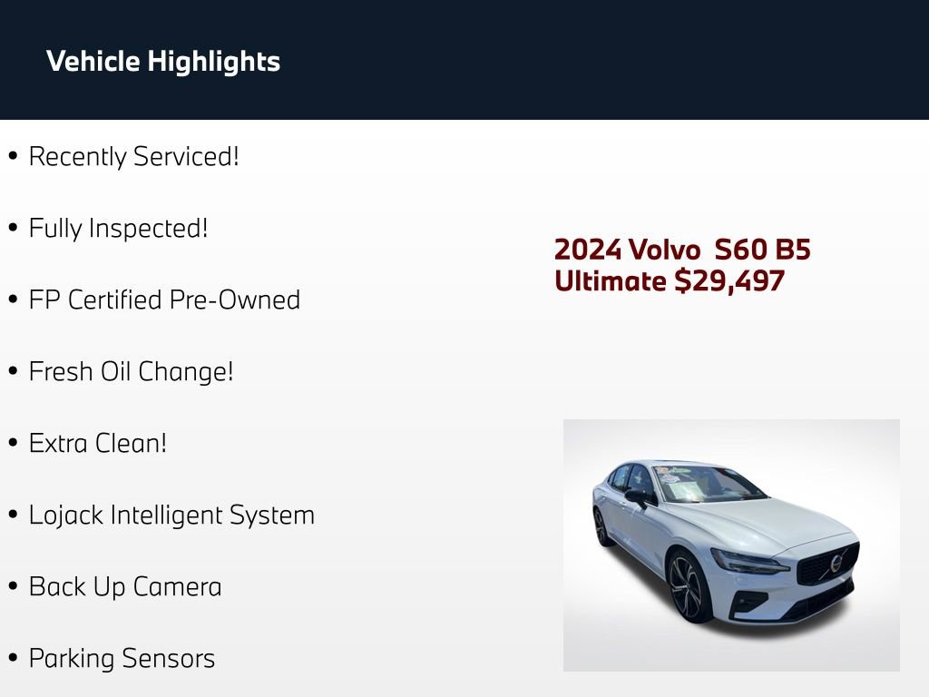 Used 2024 Volvo S60 B5 Ultimate AWD/4WD image 2