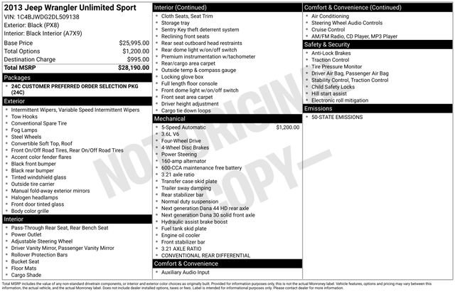 Used 2013 Jeep Wrangler Unlimited Sport image 12