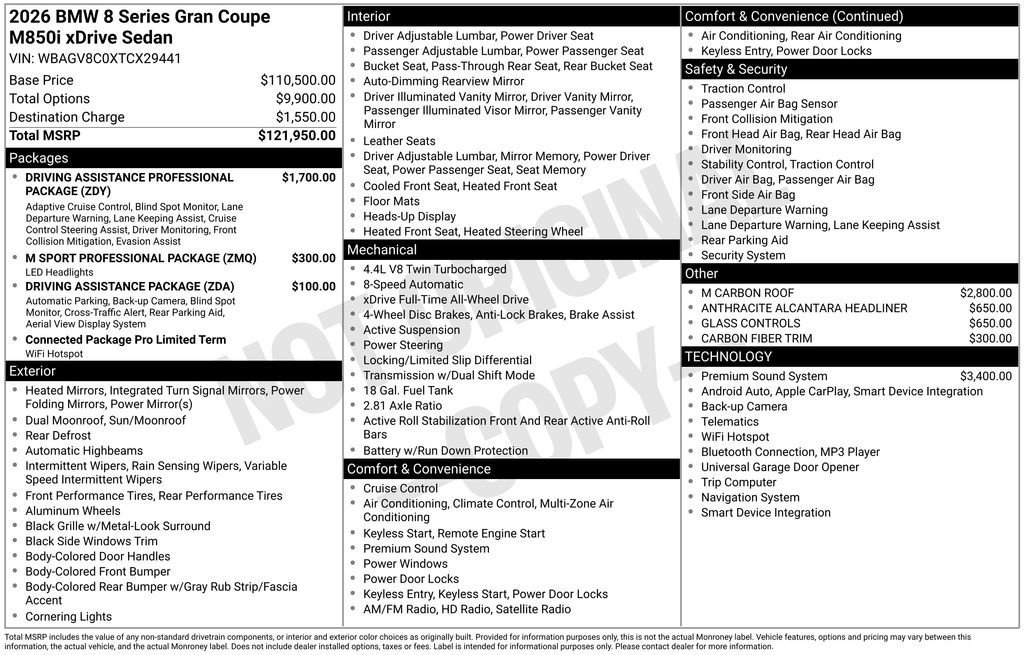 New 2026 BMW M850i xDrive image 2