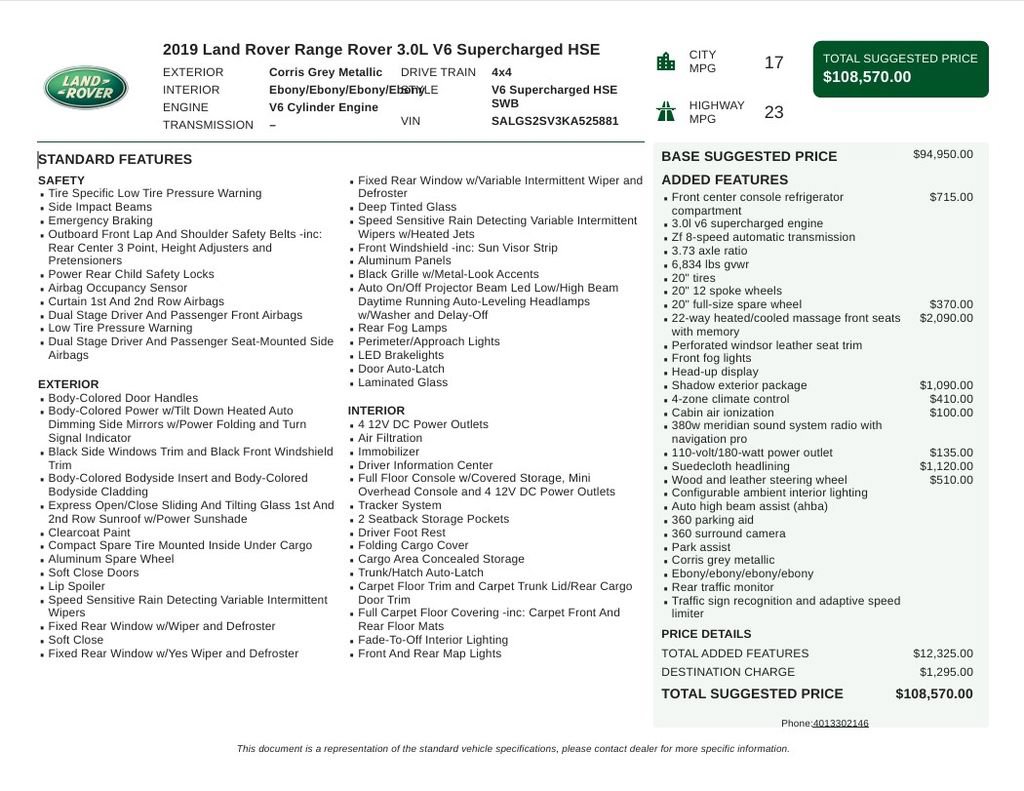 Used 2019 Land Rover Range Rover HSE AWD/4WD image 31