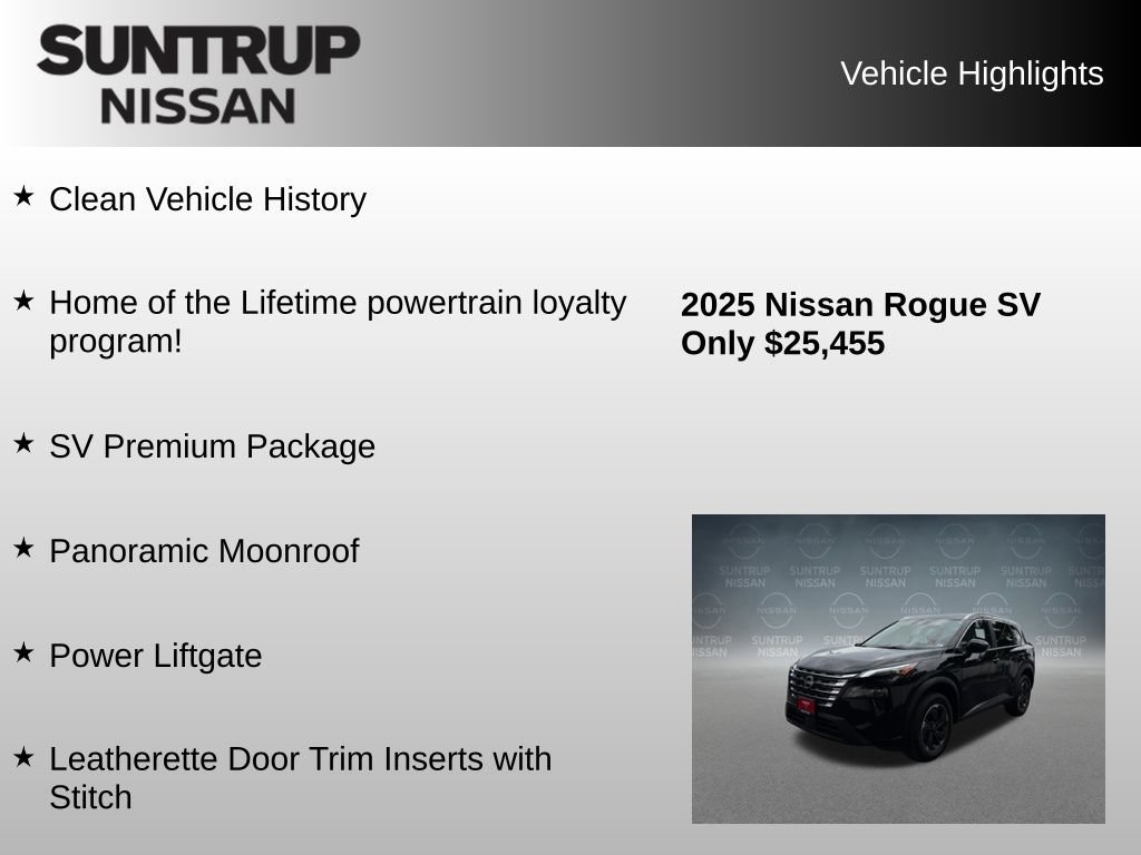 Used 2025 Nissan Rogue SV w/ SV Premium Package FWD image 8