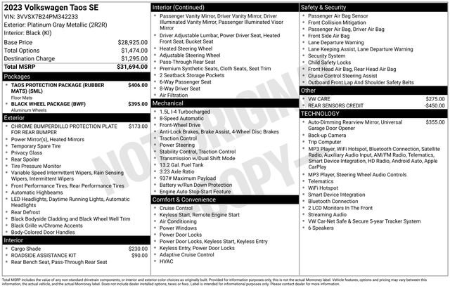 Certified 2023 Volkswagen Taos SE FWD image 14
