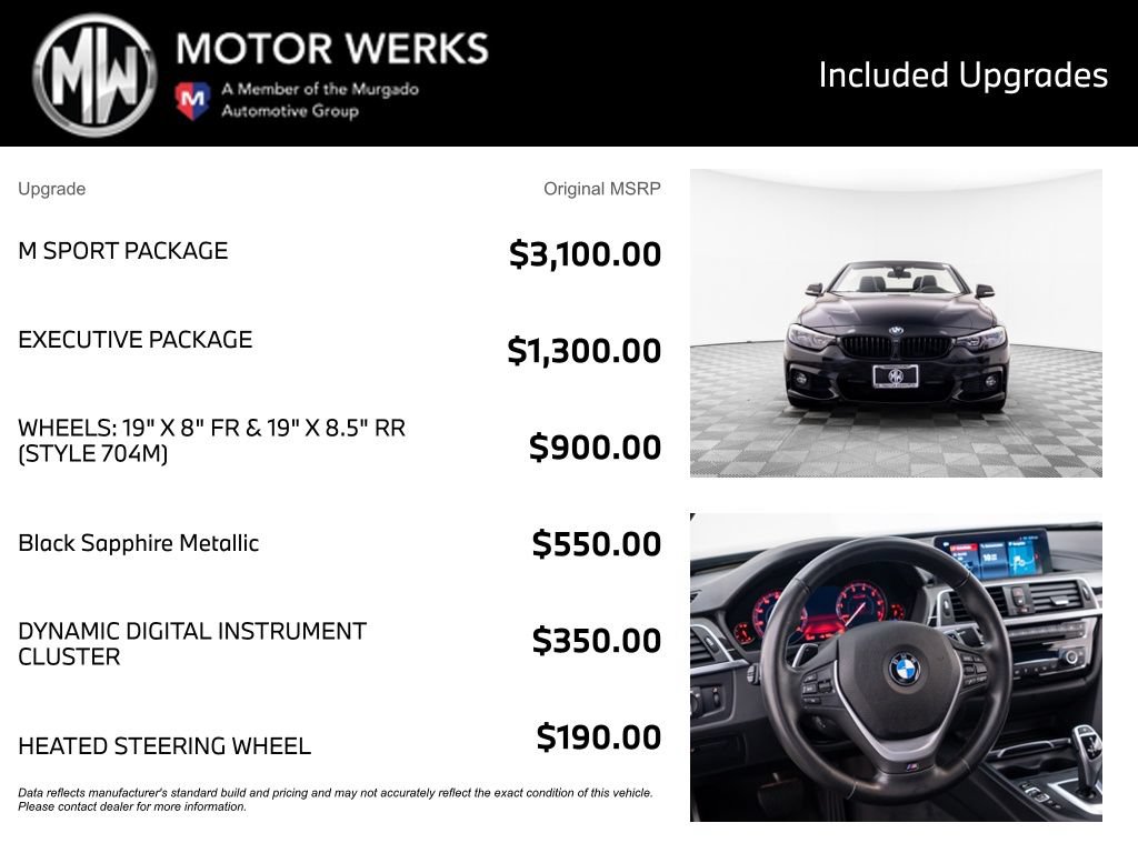 Used 2020 BMW 440i xDrive Convertible w/ M Sport Package AWD/4WD image 4