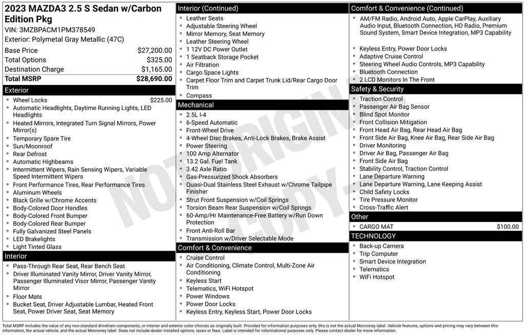 Used 2023 MAZDA MAZDA3 s image 7