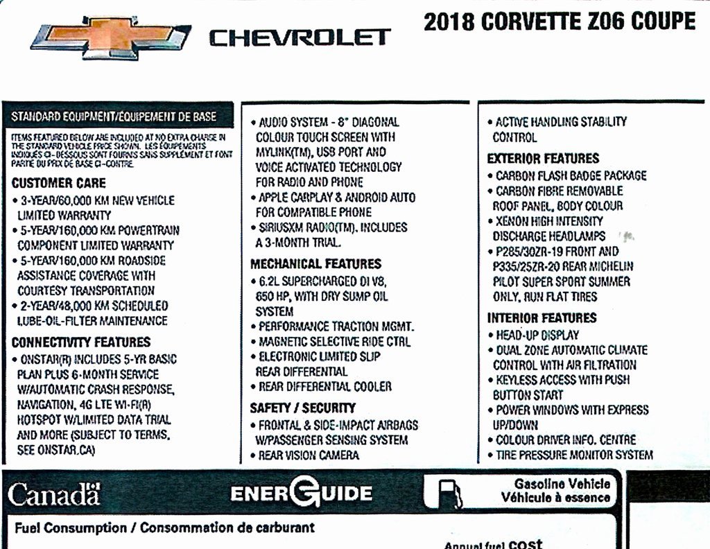 Used 2018 Chevrolet Corvette Z06 image 3