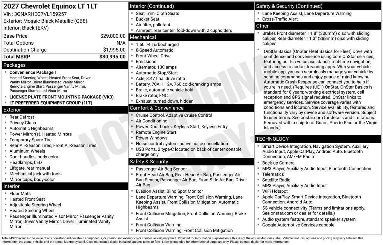 New 2027 Chevrolet Equinox LT FWD image 4
