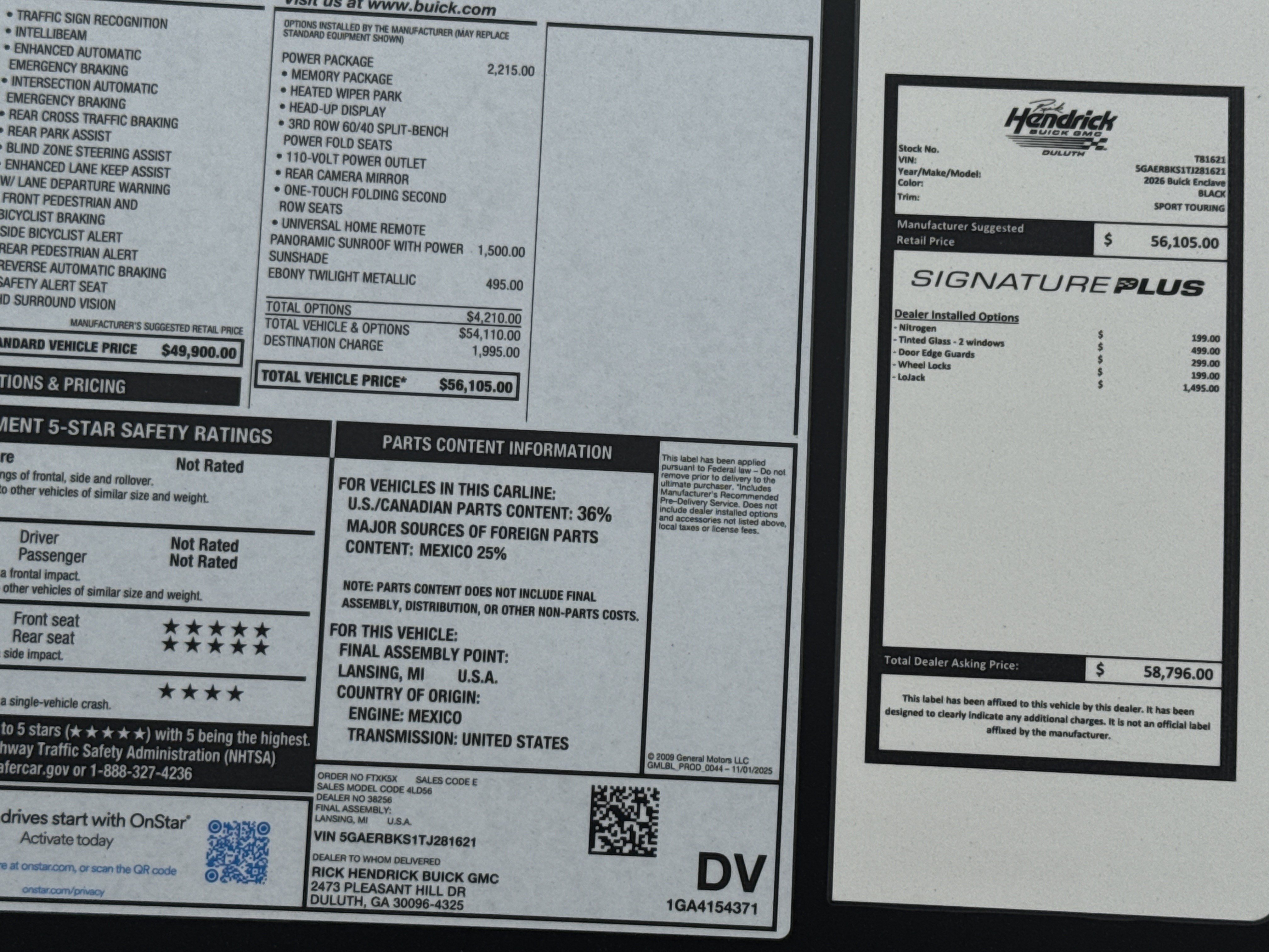 New 2026 Buick Enclave Sport Touring w/ Power Package FWD image 41