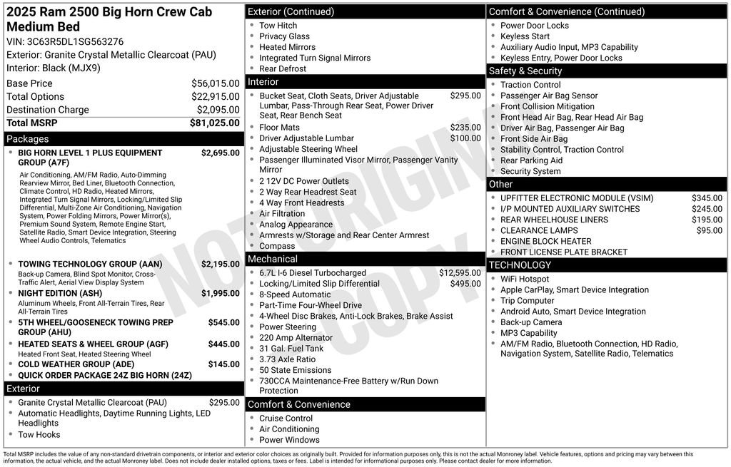 New 2025 RAM 2500 Big Horn image 38