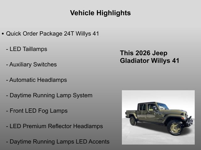 New 2026 Jeep Gladiator Willys AWD/4WD image 34