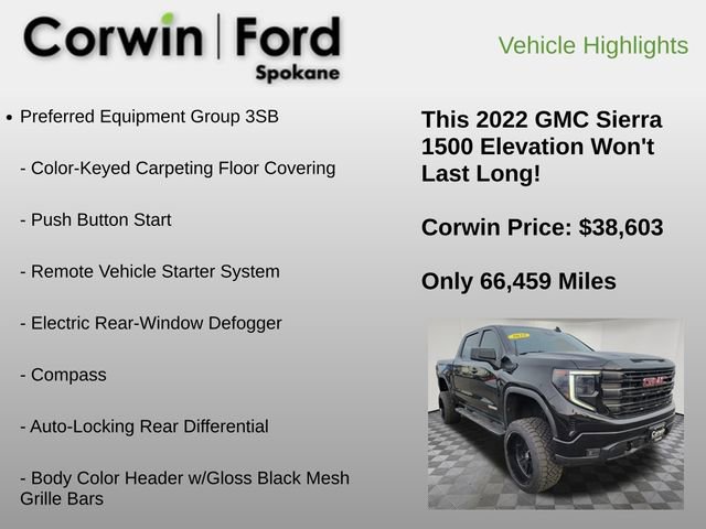 Used 2022 GMC Sierra 1500 Elevation image 12