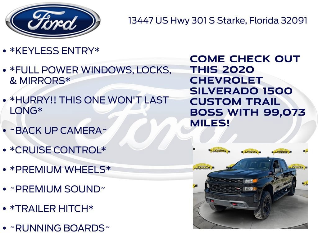 Used 2020 Chevrolet Silverado 1500 Custom Trail Boss w/ Custom Convenience Package AWD/4WD image 12
