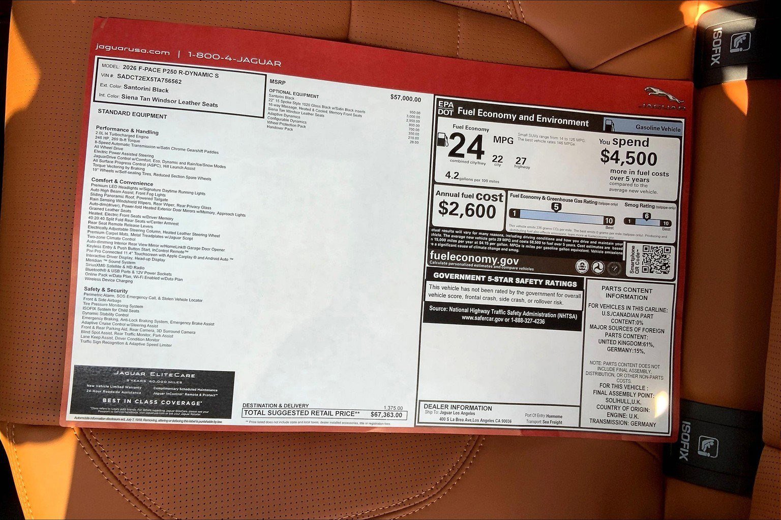 New 2026 Jaguar F-PACE R-Dynamic S image 11