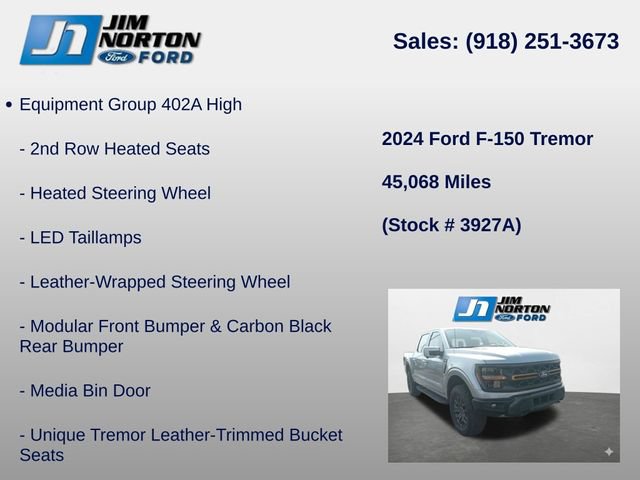 Used 2024 Ford F150 Tremor w/ Equipment Group 402A High AWD/4WD image 14
