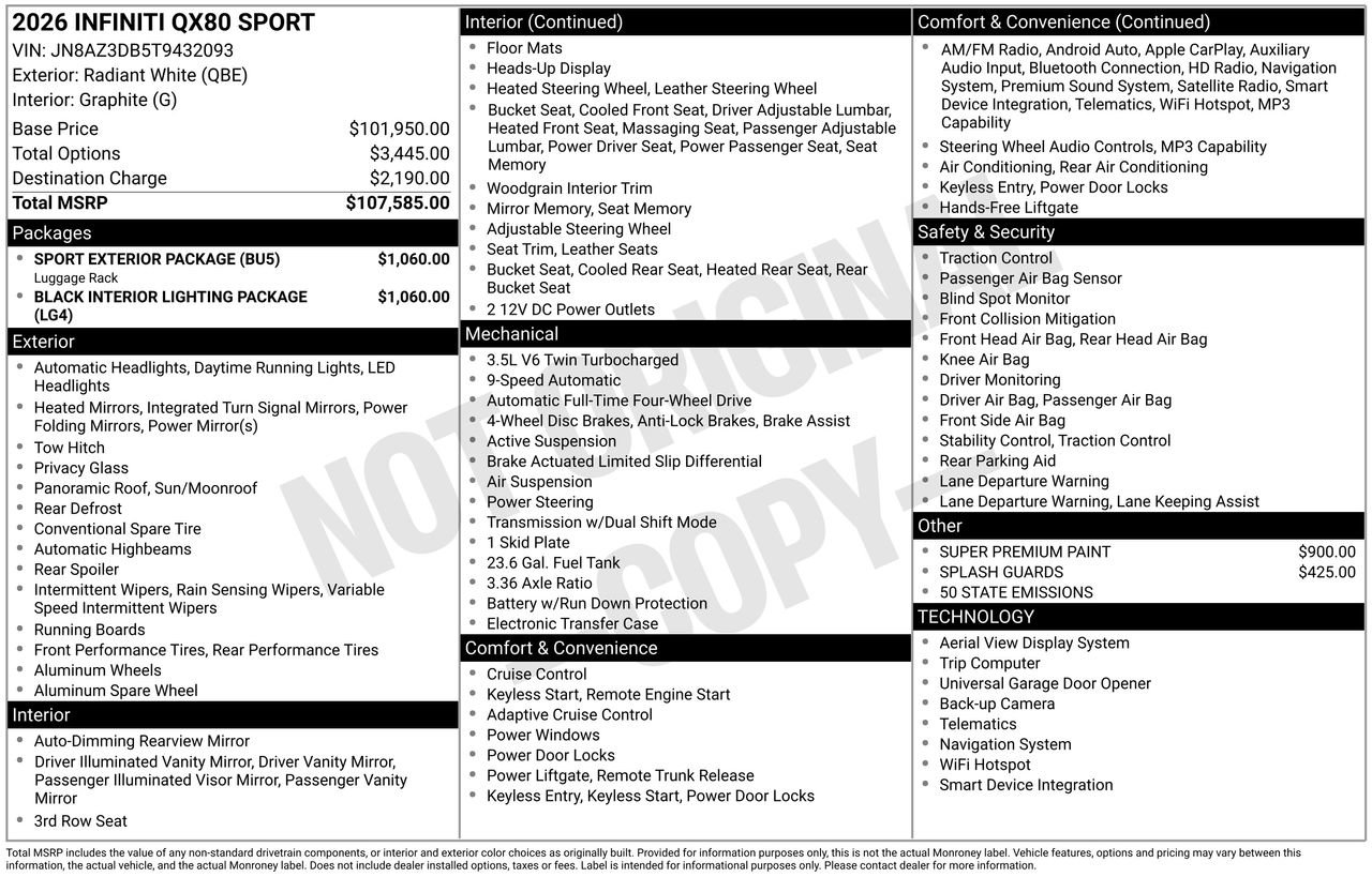 Certified 2026 INFINITI QX80 4WD image 34