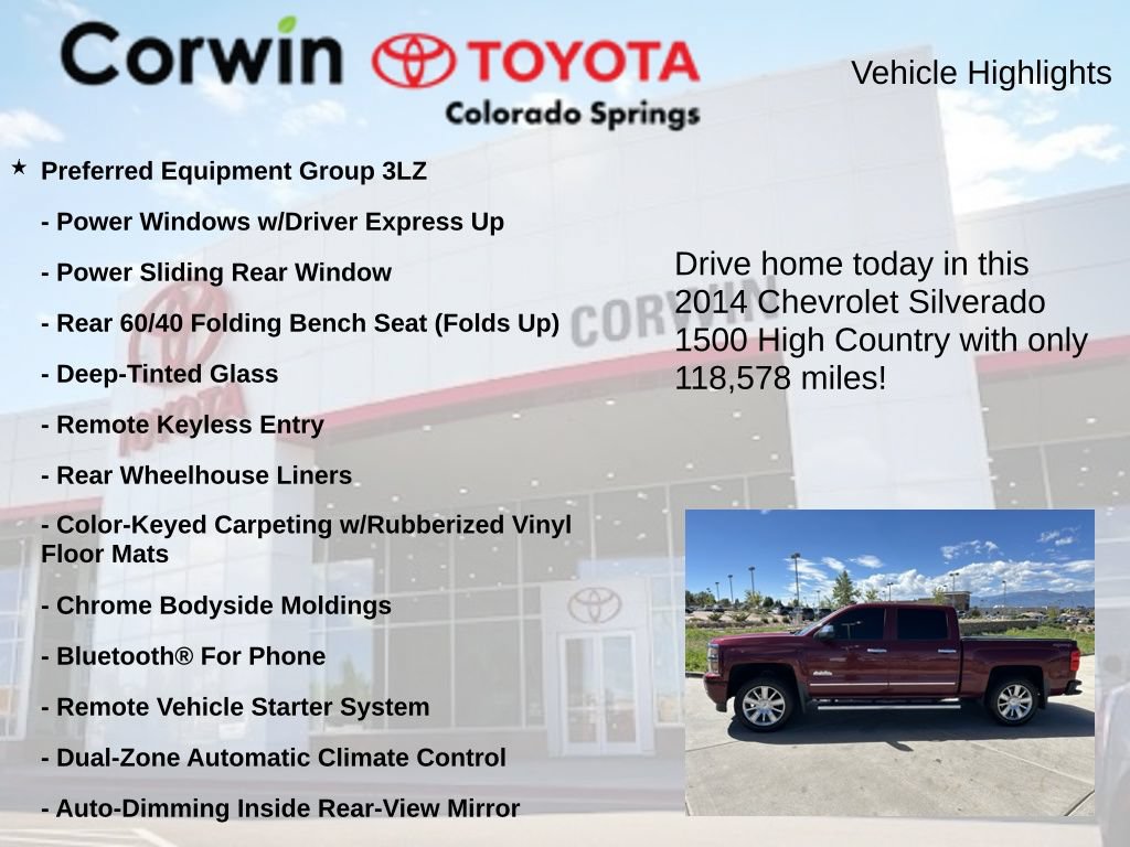 Used 2014 Chevrolet Silverado 1500 High Country w/ High Country Premium Package AWD/4WD image 7