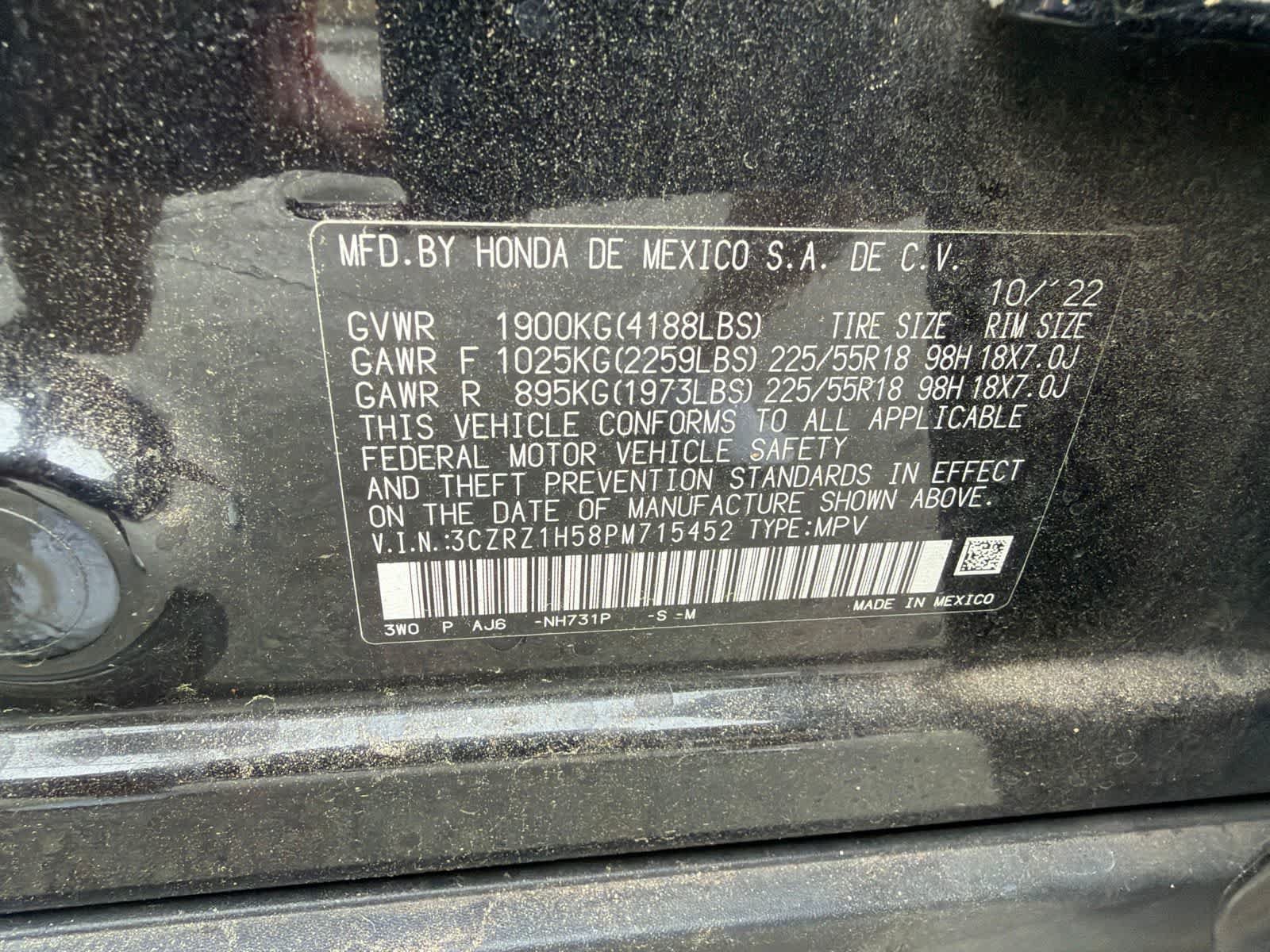 Certified 2023 Honda HR-V Sport image 22