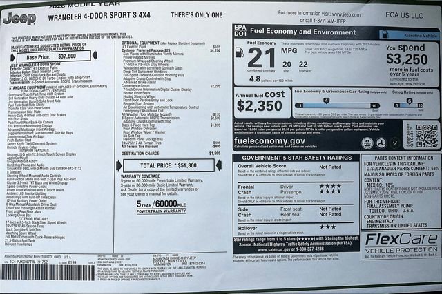 New 2026 Jeep Wrangler Sport S image 14