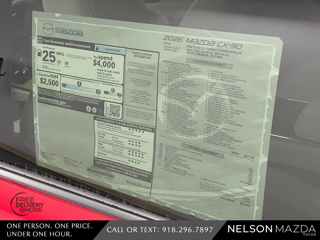 New 2026 MAZDA CX-90 3.3 Turbo S w/ Premium Plus image 17