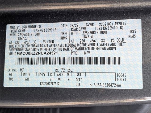 Used 2022 Ford Escape SEL w/ Technology Package image 25