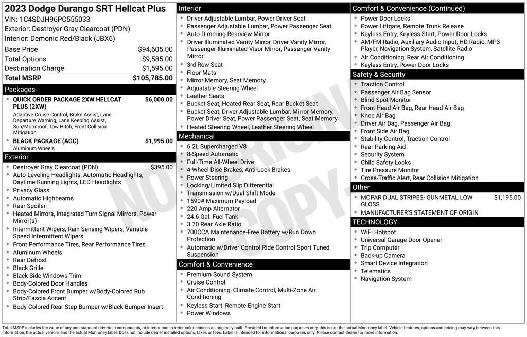 Used 2023 Dodge Durango SRT Hellcat image 33