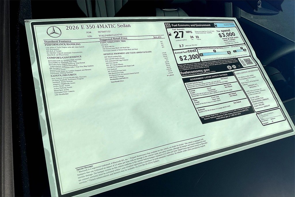 New 2026 Mercedes-Benz E 350 4MATIC Sedan image 13