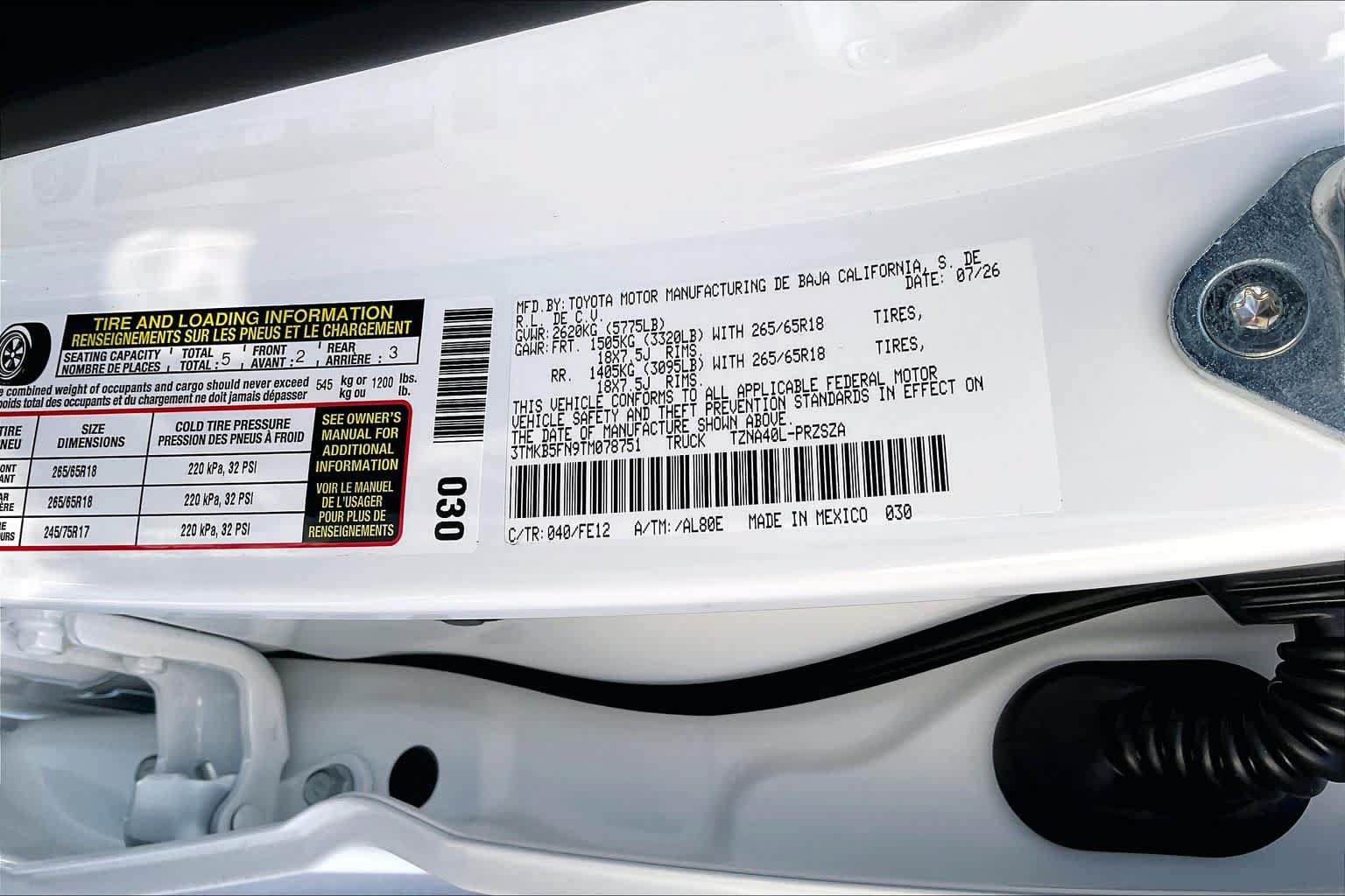 New 2026 Toyota Tacoma TRD Sport RWD image 21