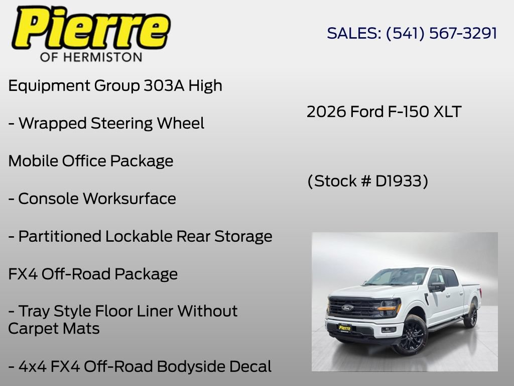 New 2026 Ford F150 XLT w/ Equipment Group 303A High AWD/4WD image 24