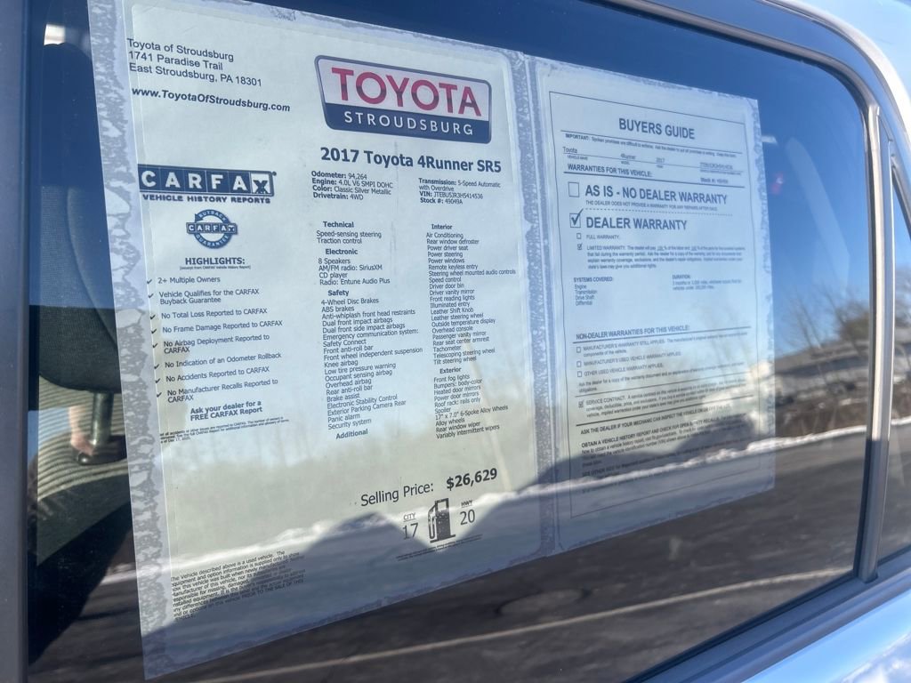 Used 2017 Toyota 4Runner SR5 image 30