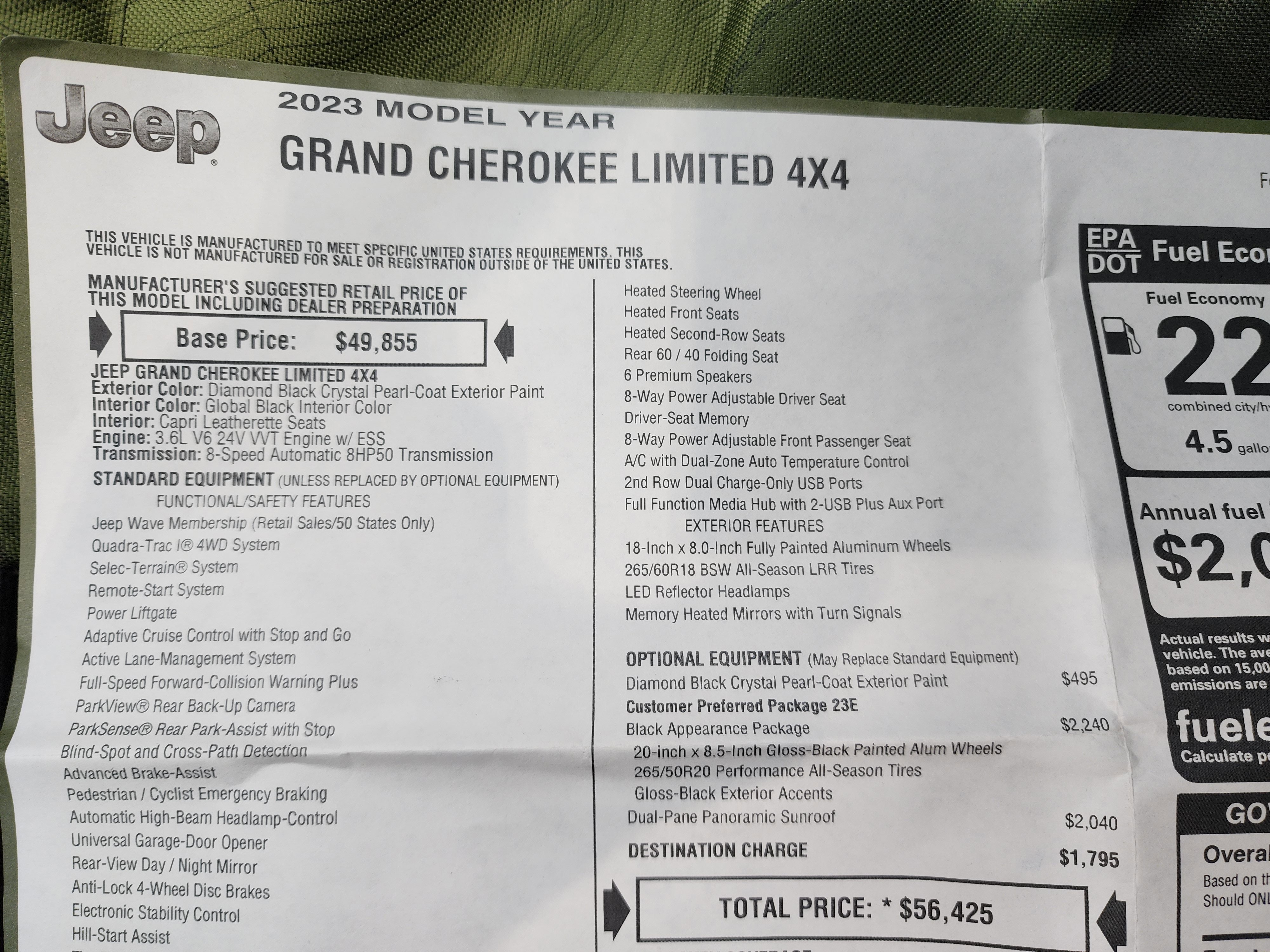 Used 2023 Jeep Grand Cherokee Limited w/ Black Appearance Package image 47