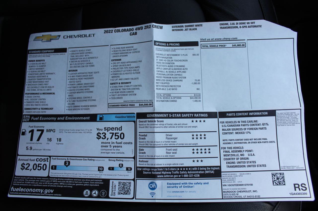 Used 2022 Chevrolet Colorado ZR2 image 40