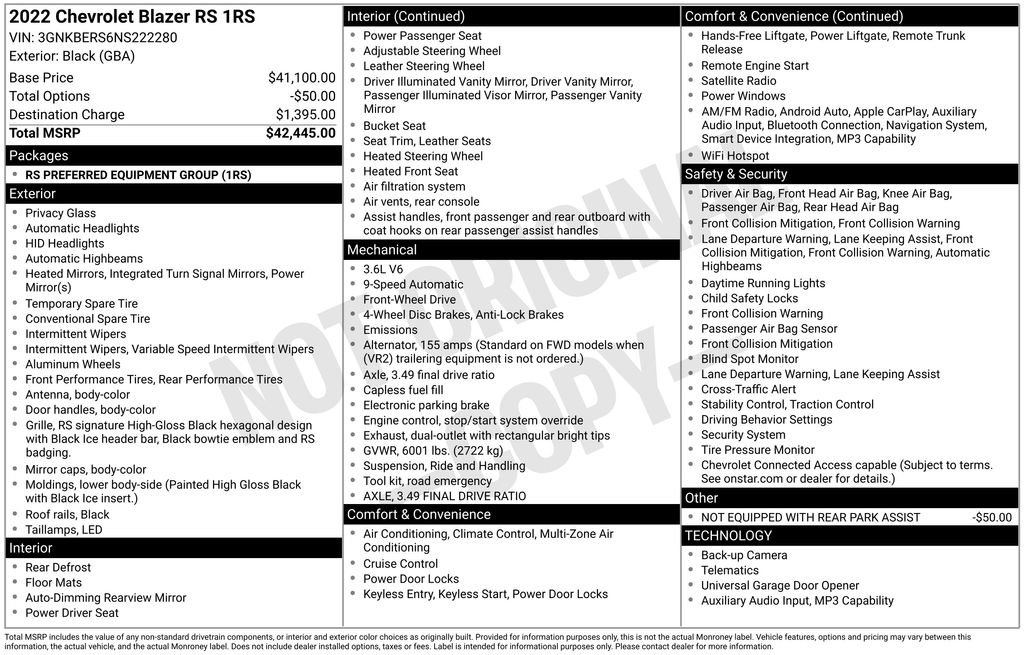 Used 2022 Chevrolet Blazer RS image 6