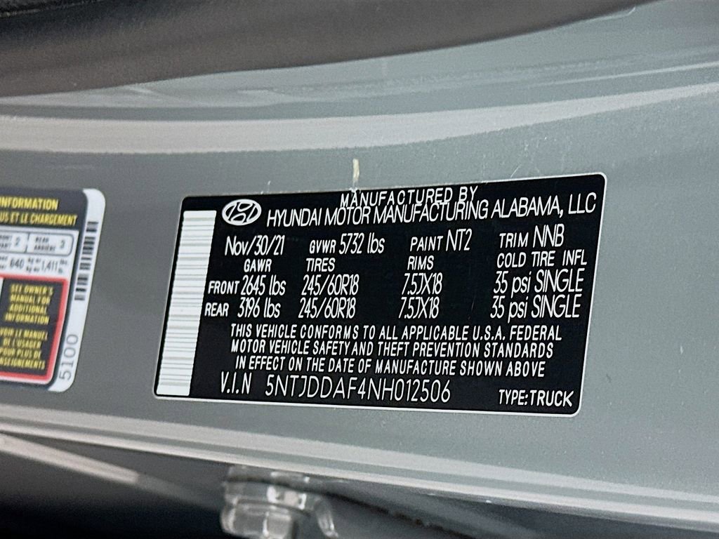 Certified 2022 Hyundai Santa Cruz SEL Premium w/ Cargo Package image 31