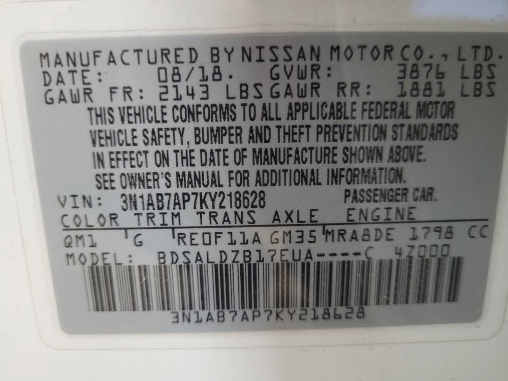 Used 2019 Nissan Sentra SV FWD image 33
