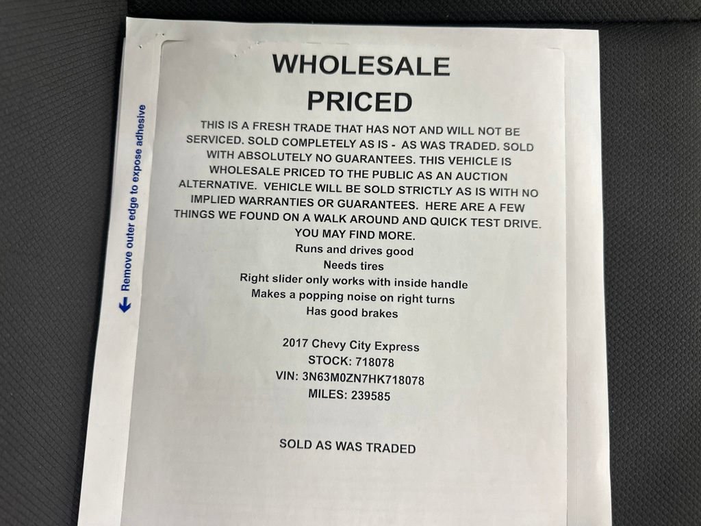 Used 2017 Chevrolet City Express LT w/ Technology Package FWD image 31
