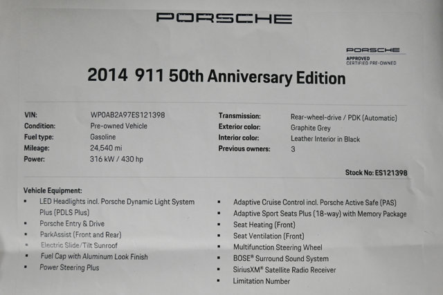 Used 2014 Porsche 911 50th Anniversary Edition image 13