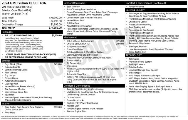 Used 2024 GMC Yukon XL SLT w/ SLT Luxury Package AWD/4WD image 33