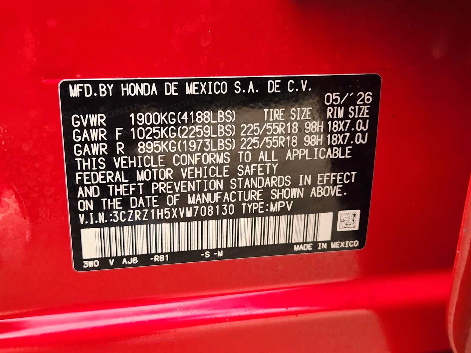 Certified 2027 Honda HR-V Sport image 32