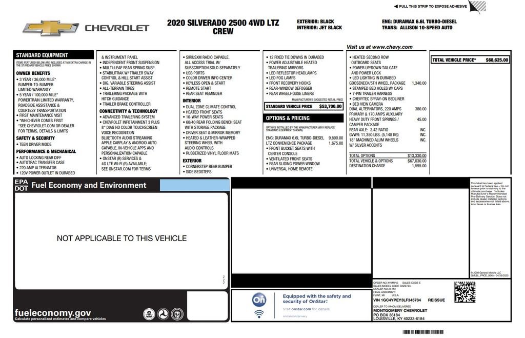 Used 2020 Chevrolet Silverado 2500 LTZ w/ LTZ Convenience Package image 3