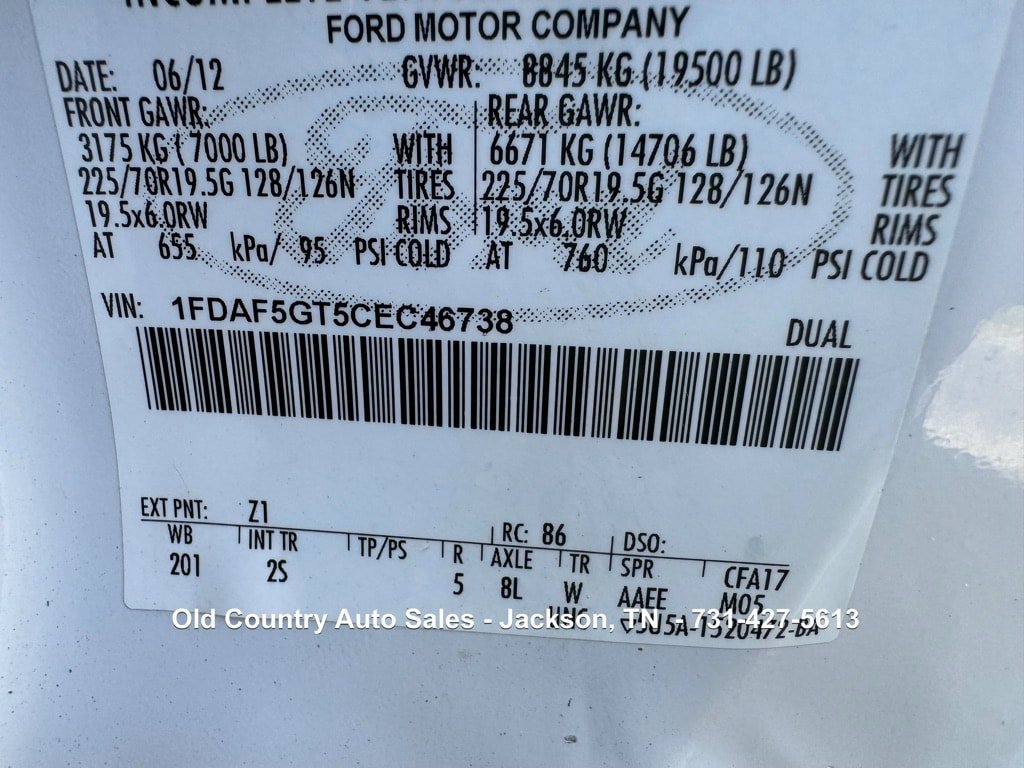 Used 2012 Ford F550 Luxury w/ Payload Upgrade Pkg RWD image 62