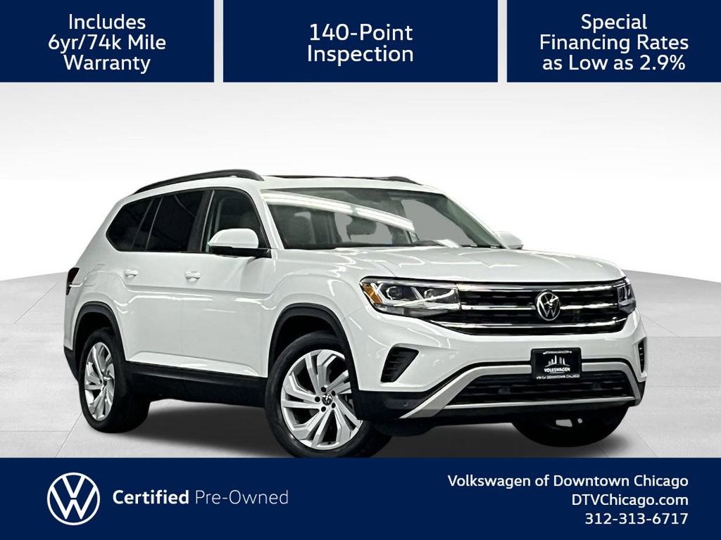 Certified 2021 Volkswagen Atlas SE w/ Panoramic Sunroof Package