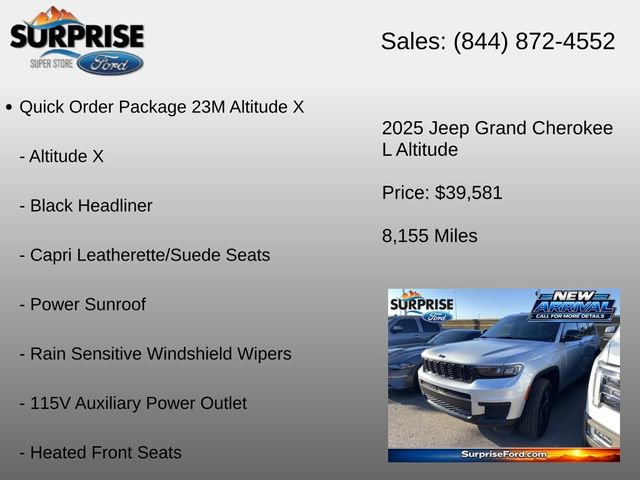 Used 2025 Jeep Grand Cherokee L Laredo AWD/4WD image 6