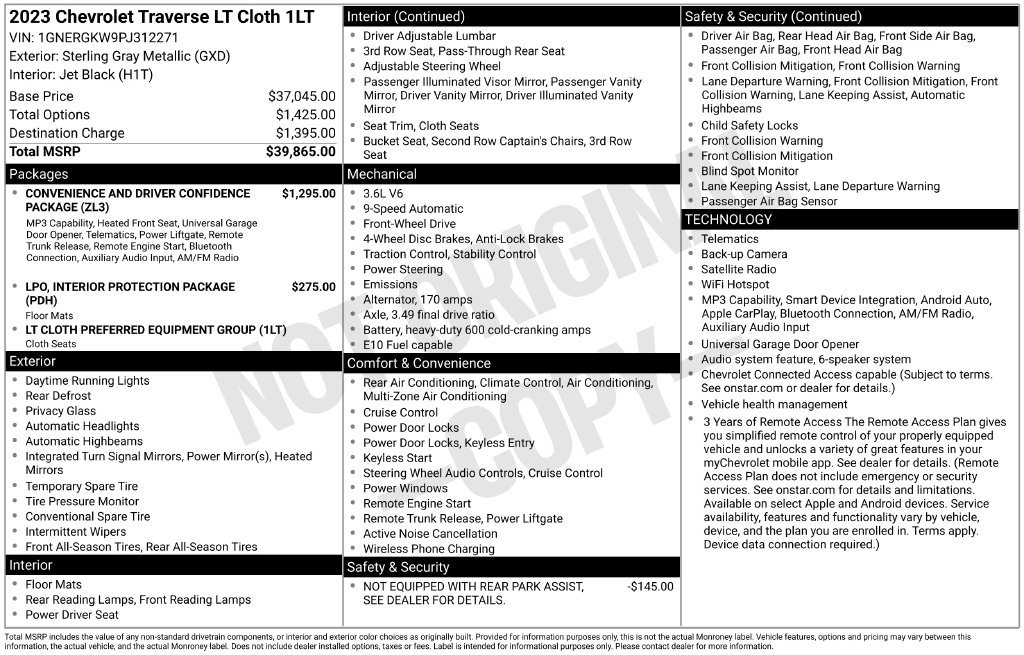 Certified 2023 Chevrolet Traverse LT FWD image 6