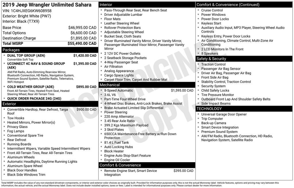 Used 2019 Jeep Wrangler Unlimited Sahara w/ Dual Top Group image 19