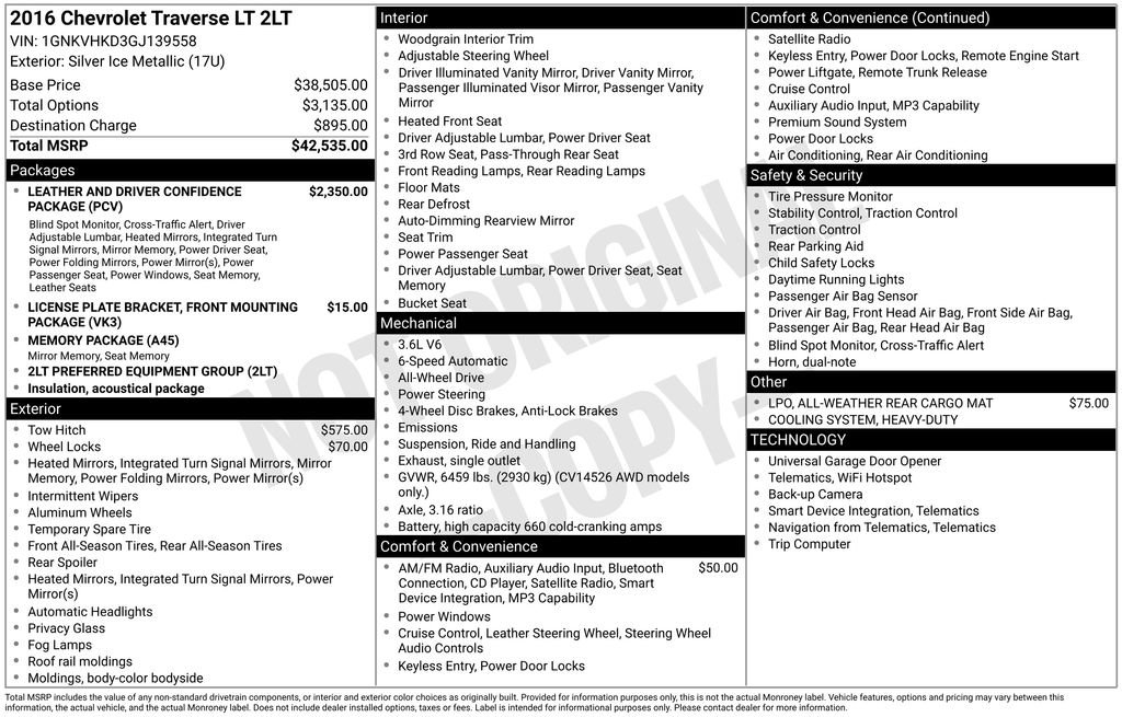 Used 2016 Chevrolet Traverse LT image 37