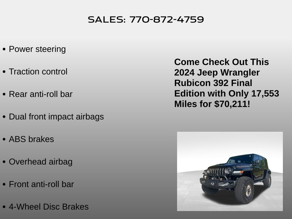 Used 2024 Jeep Wrangler Unlimited Rubicon 392 image 29
