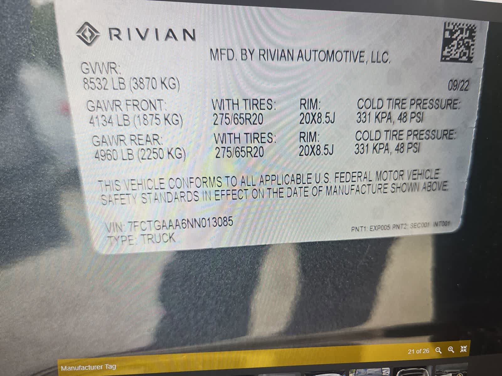 Used 2022 Rivian R1T Adventure image 16