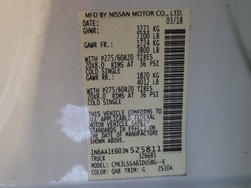 Used 2018 Nissan Titan SV w/ SV Convenience Package RWD image 33