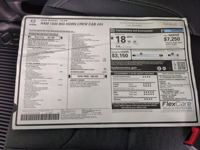 New 2026 RAM 1500 Big Horn AWD/4WD image 18