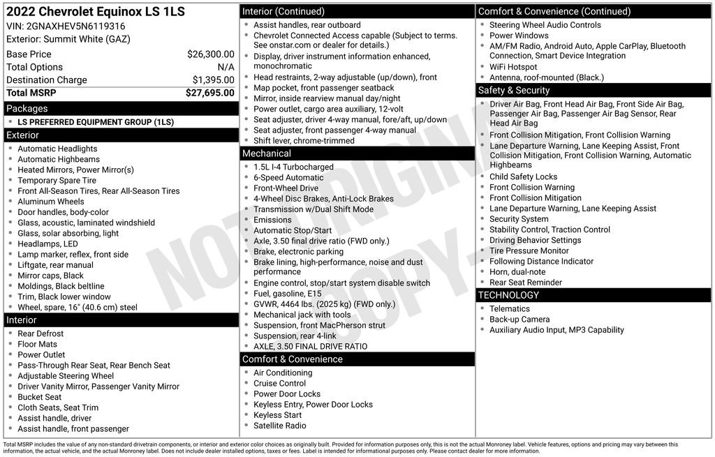 Used 2022 Chevrolet Equinox LS FWD image 6
